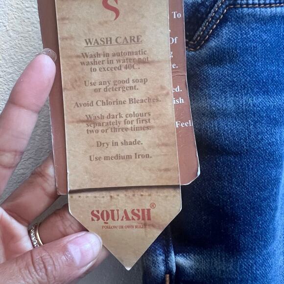 NWT Squash Denim Delgado Low Rise Slim Fit Men's Blue Jeans 32 Made India $1300 - Picture 6 of 11